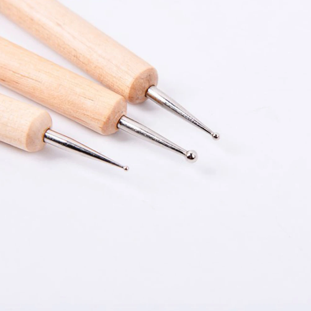 

3pcs Clay Tools 13.3Cm Double Sided Pottery Carving Sculpting Modeling Set For Craft Art Projects Making Tools