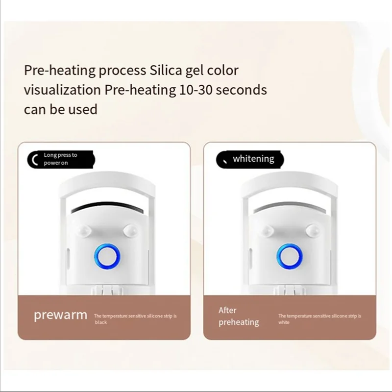 3 في 1 أداة تجعيد الرموش الساخنة USB قابلة للشحن الكهربائية رمش بكرة الشعر مع 3 مستويات درجة الحرارة التدفئة السريعة وطويلة الأمد-A58E