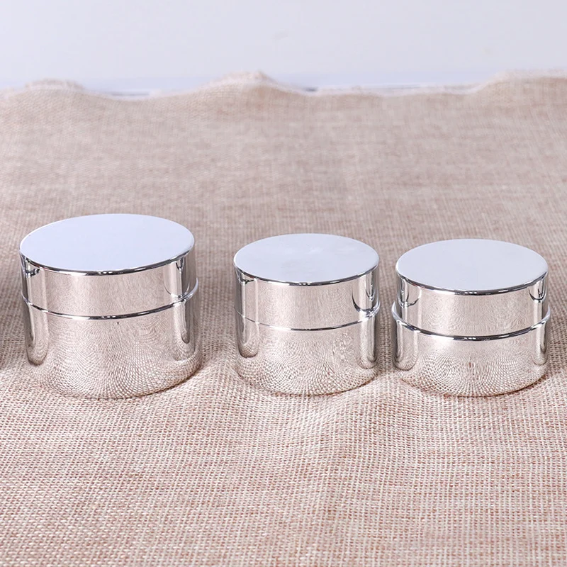 Bocaux Cosmétiques avec Couvercle en Argent et Or, Bouteille en Verre, Récipient à Crème, Conteneur de Maquillage, de Voyage, AfricJars, 5-50g