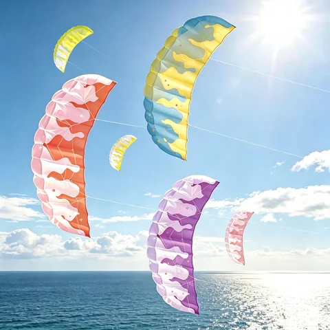 New Kites 200cm dual line stunt power kites for adults kites new beginner kitesurf  flame dancing squid toy Air bounce ikitefly