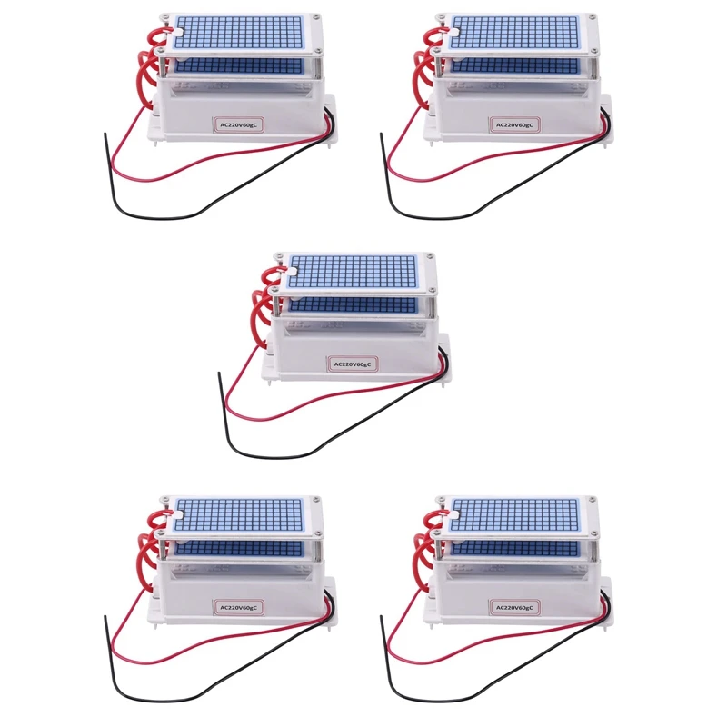 

5X 60G/H Ozone Generator Air Cleaner Ozonizer Purifier Treatment Formaldehyde Remove Odor Ozone Machine 220V