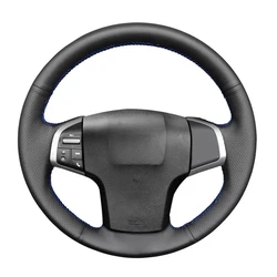 Black Artificial Leather Car Steering Wheel Cover For Isuzu D-Max MU-X 2013-2020 Holden Colorado AU 2012-2014 2015 2016-2019