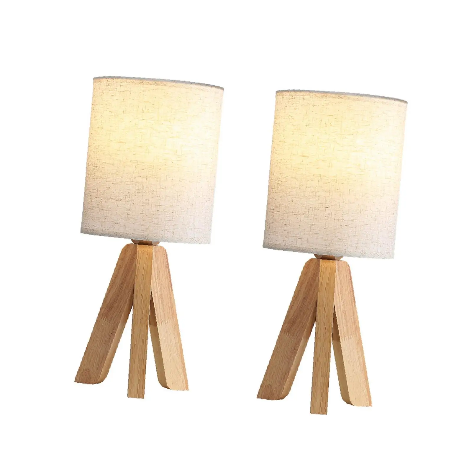 

Linen Lampshade Modern Table Lamp Night Lamp for Room Interior Lighting E26 Socket No Bulb Included