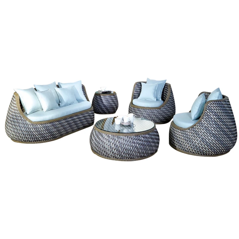 #Patio Villa Outdoor Made Of Rattan Sofa Hotel Patio Garden All-weather Waterproof Furniture Resorts Leisure Cane Chair