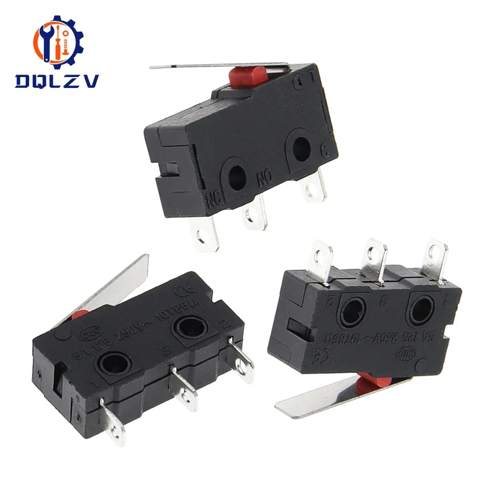 Tact Switch on off KW11-3Z 5A 250V Microswitch 3PIN Buckle New Straight Handle Switch The Micro Switch Contact Button 3PIN