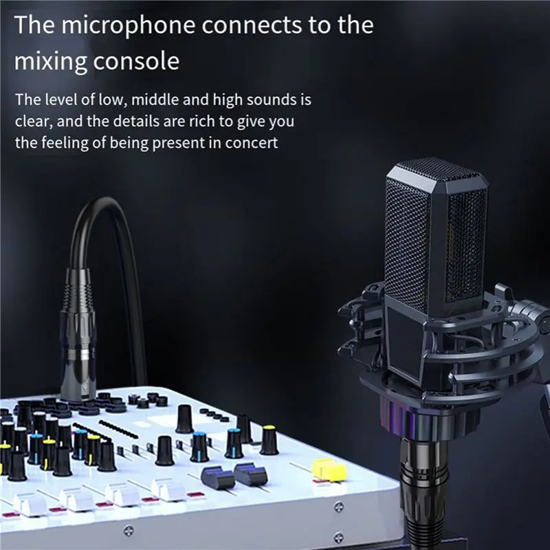 AS95 2X XLR Audio Cable Male to Female 1Meter Karaoke Mic Sound Cannon Cable XLR Extension Microphone Cable for Mixer