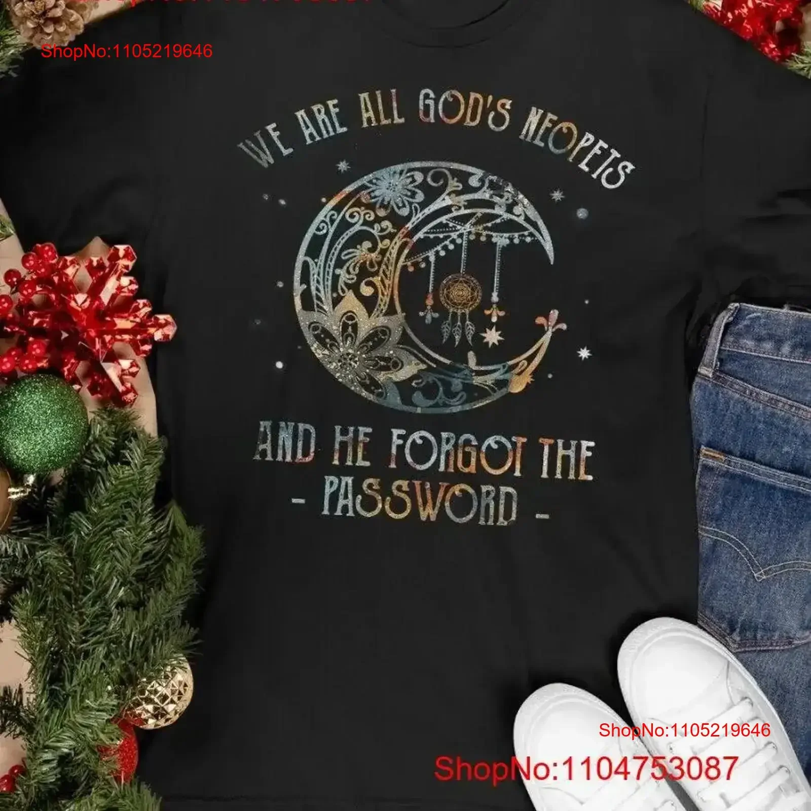 We are all god's neopets and he forgot the password T Shirt vintage Washed Breathable homme Casual graphic Versatile vintage