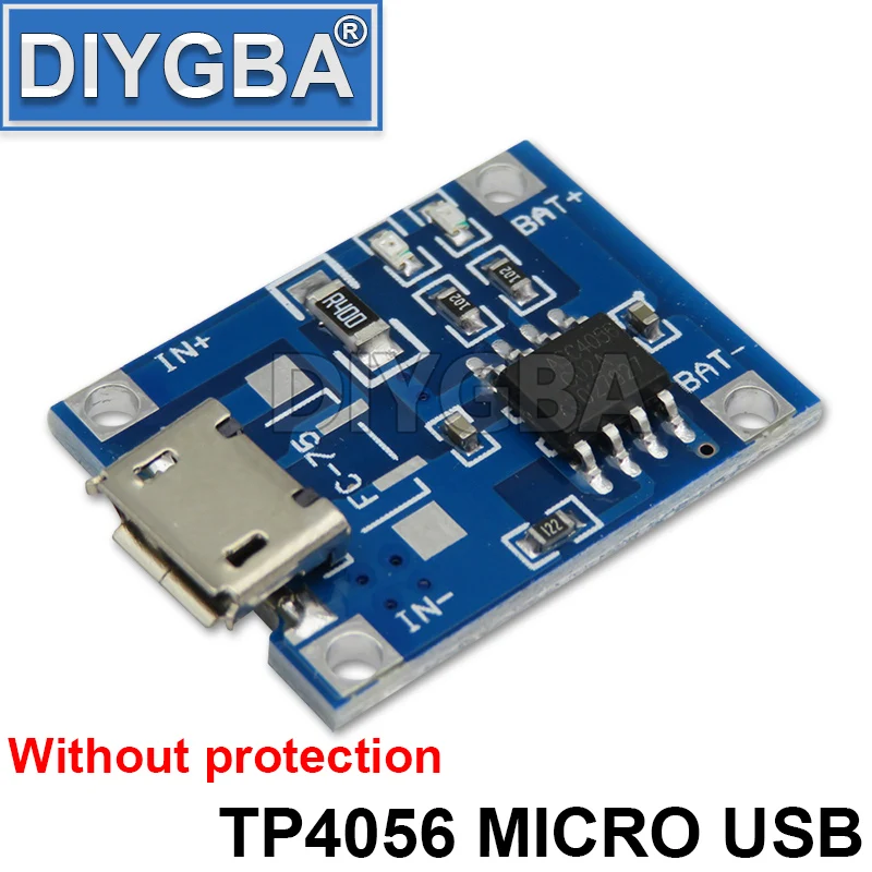 FDKJGECF – carte de charge de batterie au Lithium 5V Micro USB 1A 18650 TP4056, avec Module de charge de Protection TYPE-C/Micro/Mini USB
