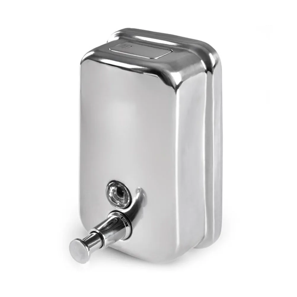 

500ml Wall Mounted Soap Dispenser Silver Stainless Steel Lotion Pump Shampoo Liquid Soap for Kitchen Bathroom Shampoo Dispenser