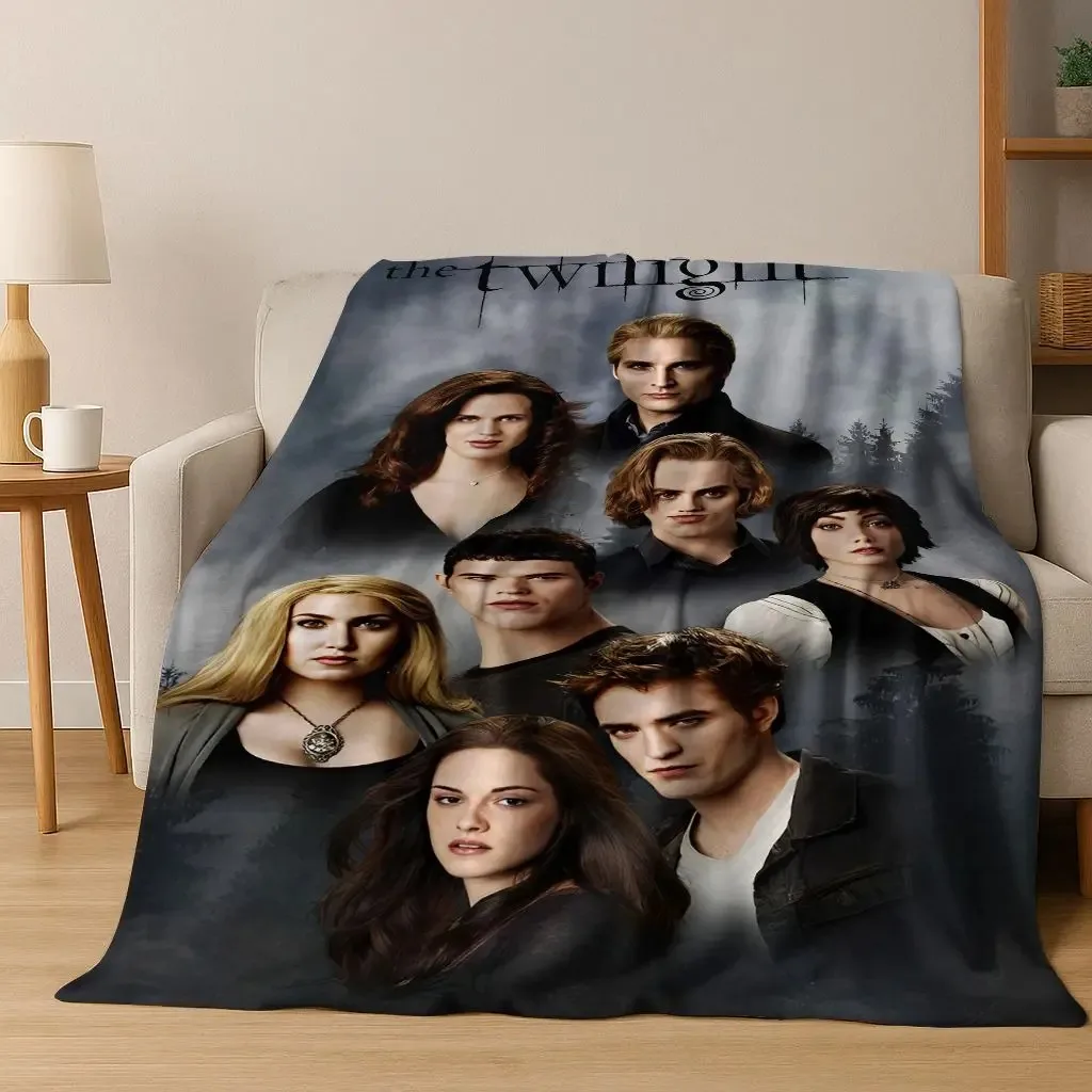 26 Style Twilight Isabella Edward Art Flannel Blanket,Cozy Soft Throw Blanket for Home Bedroom Bed Sofa Picnic Cover Gift Kids