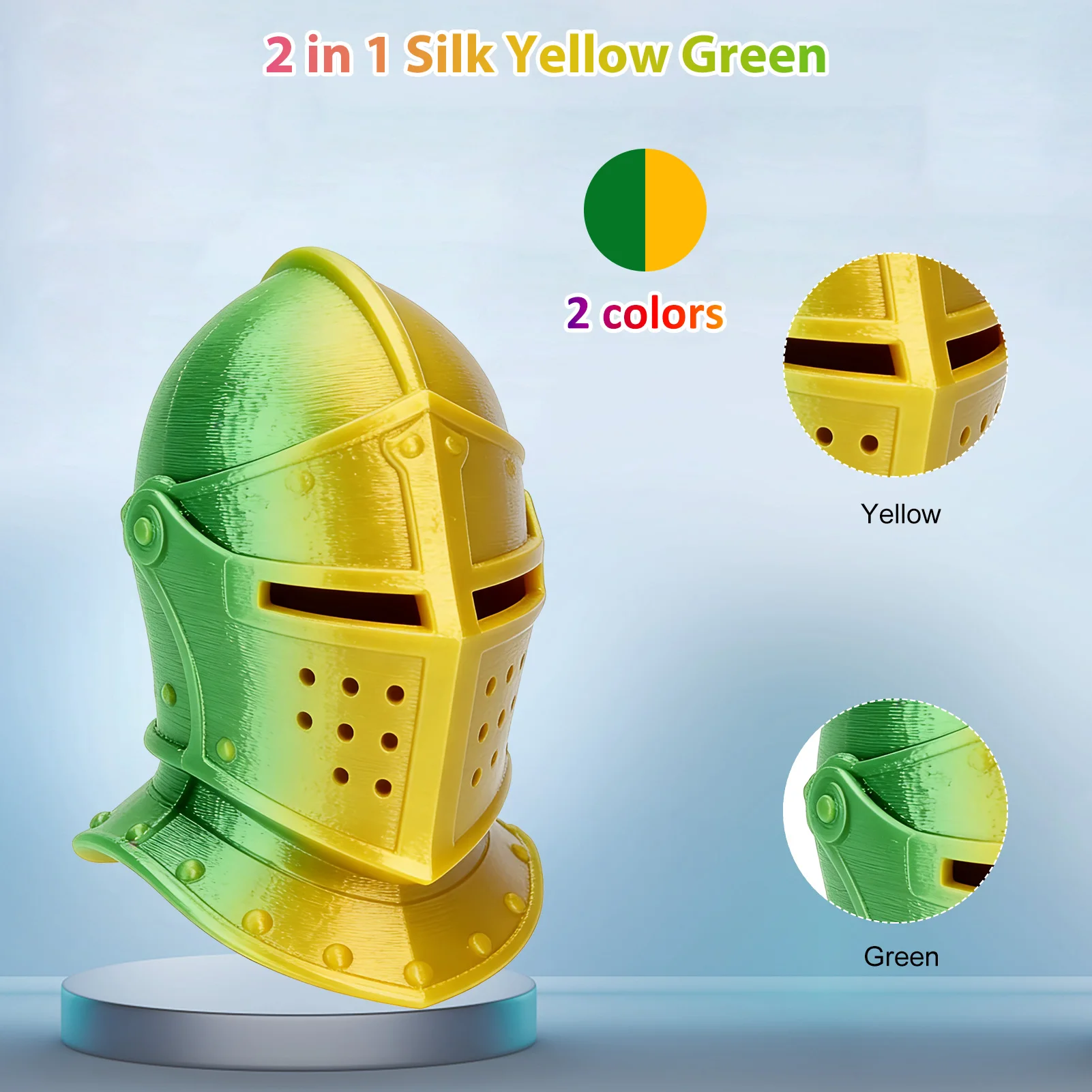 Zweifarbiges PLA 3D-Drucker Filament 1,75mm 250g Spule, Hochpräzises Druckmaterial für die Meisten FDM 3D-Drucker – Detail 4