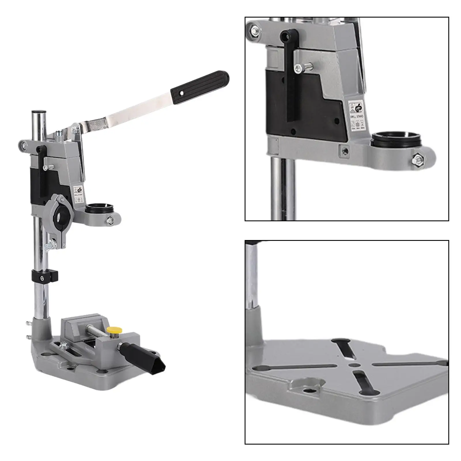 

Drill Press Stand Single Hole Alloy Base Drill Workbench Repair Adjustable Table Top Drill Press Bench Clamp Drill Stand