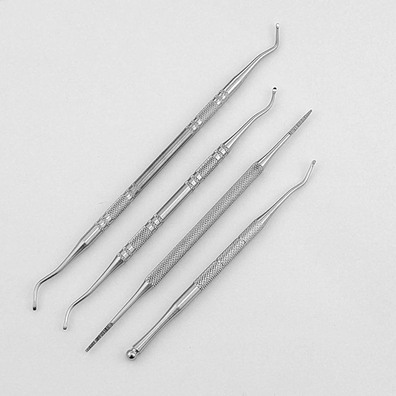 Double Ended Ingrown Toe Correction Files Stainless Steel Professional Toe Nail Care Manicure Pedicure Toenail Clean Foot Tools