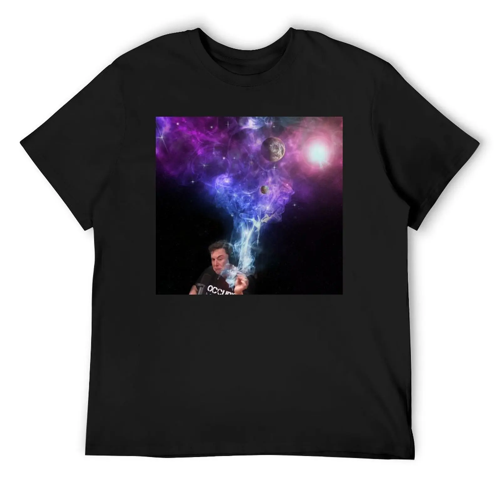 

Elon Musk smoking outerspace weed T-Shirt customs shirts graphic tees anime mens designer t shirt