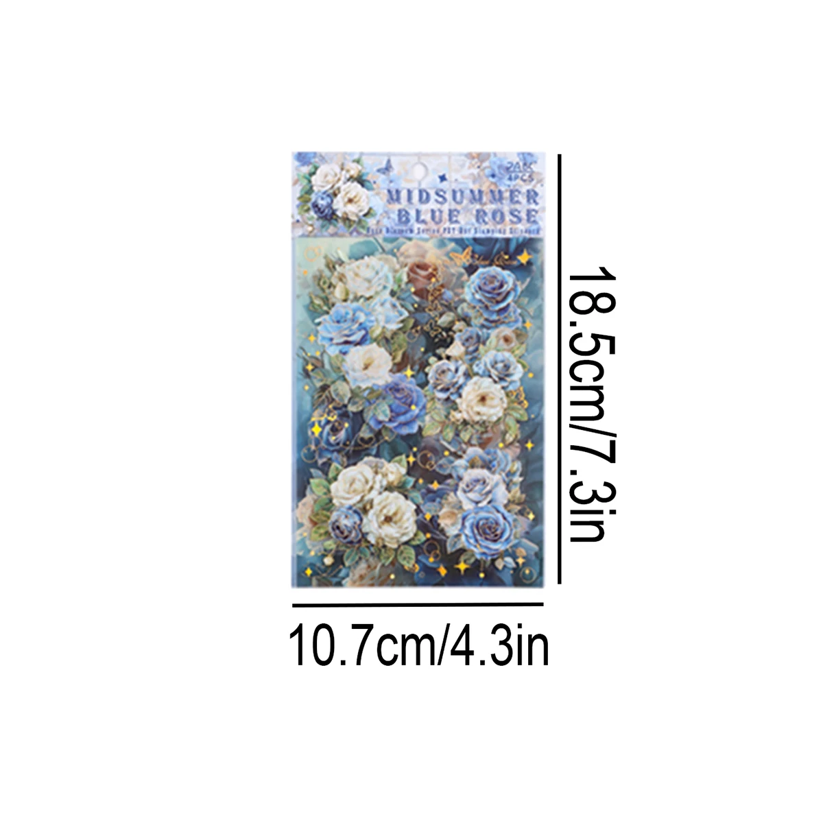 4pcs Exquisite Floral Stickers,6 Colors Of Transparent Waterproof Pet Stickers,For Decorating Diaries And Scrapbooks,DIY Gift