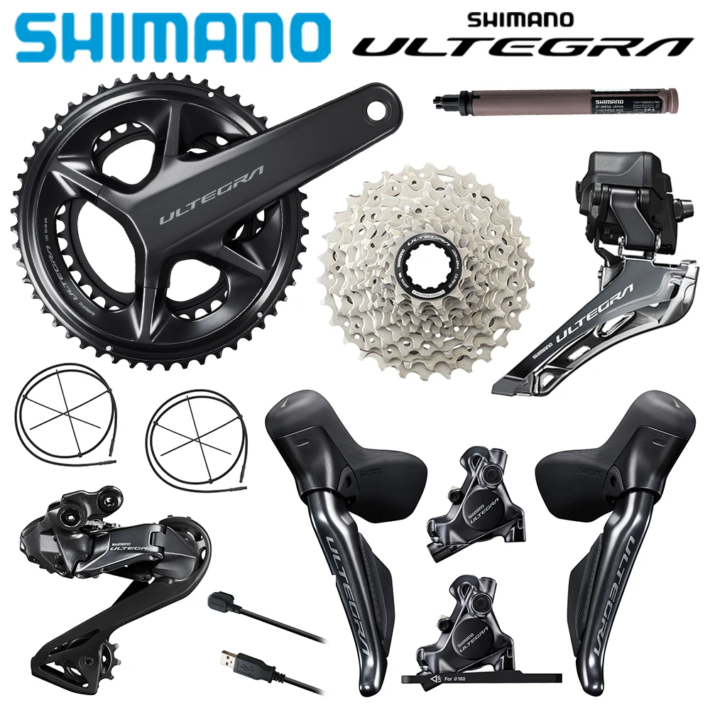 Shimano Ultegra Di2 R8170 Groupset 2x12s With R8100 Crankset 170MM 50-34T Cassette R8150 FD RD For Road Bike Original Shimano