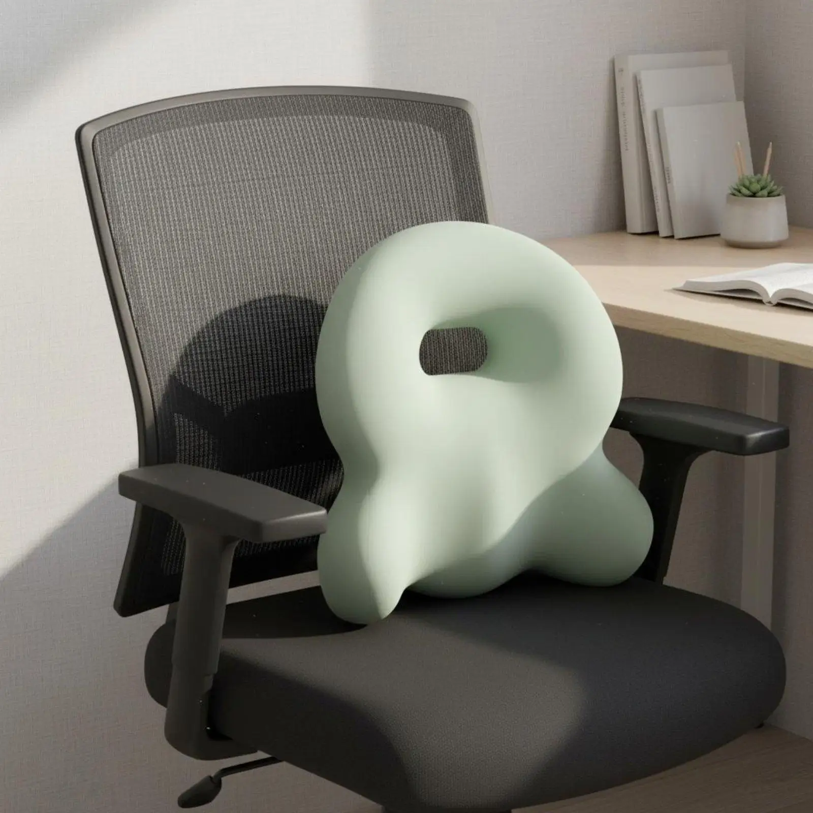 Memory Foam Support Cushion Ergonomic Chair Back Pillow Orthopedic Pad for Office Home Seating