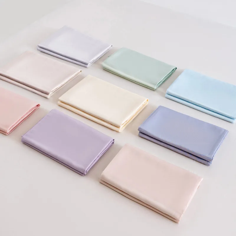 Lyocell Ice Silk Cool Bed Sheet Single Pack Simple Solid Color Reactive Dyeing Printing No Pilling No Fading Machine Washable