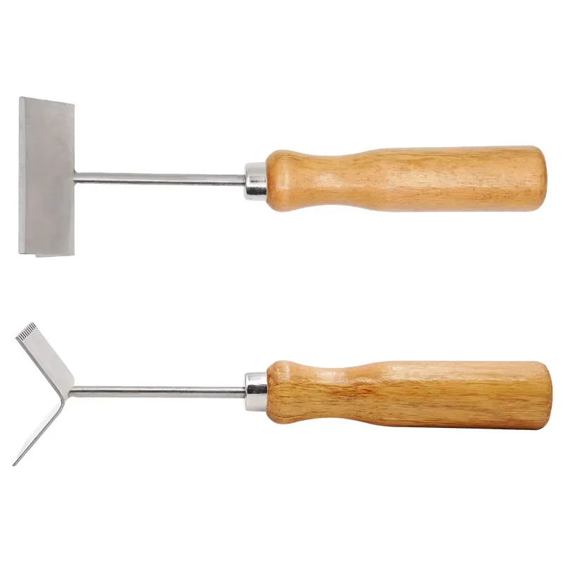 Beekeeping Shovel Steel Beehive Frame Cleaning Shovel Honey Uncapping Fork Honeycomb Honey Scraper Beekeeping Equipment 1Pc