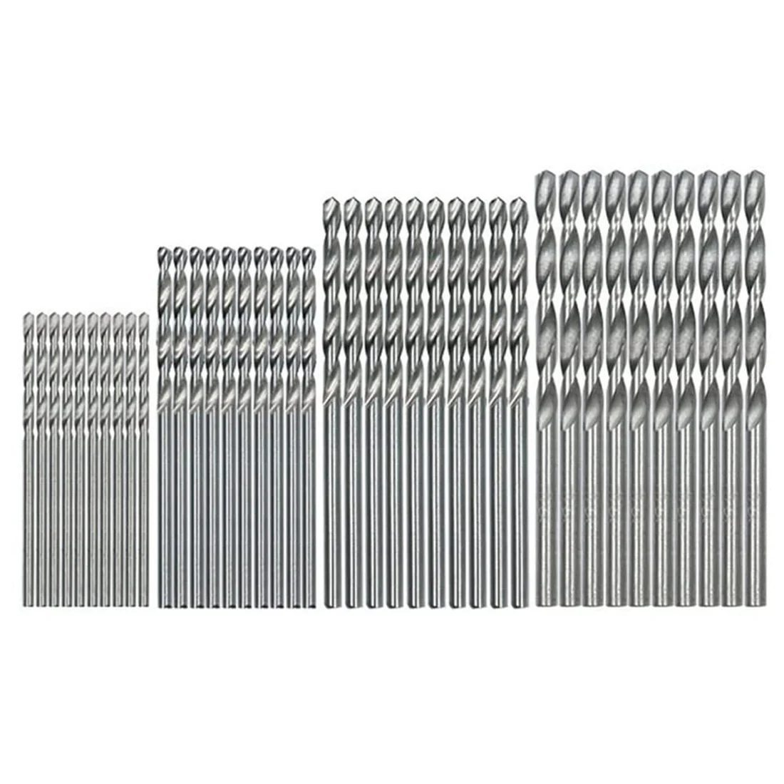 Conjunto de brocas torção de titânio Brocas métricas cobalto, Conjuntos de aço inoxidável, Metal pequeno, 40pcs, 0,5mm-2,0mm