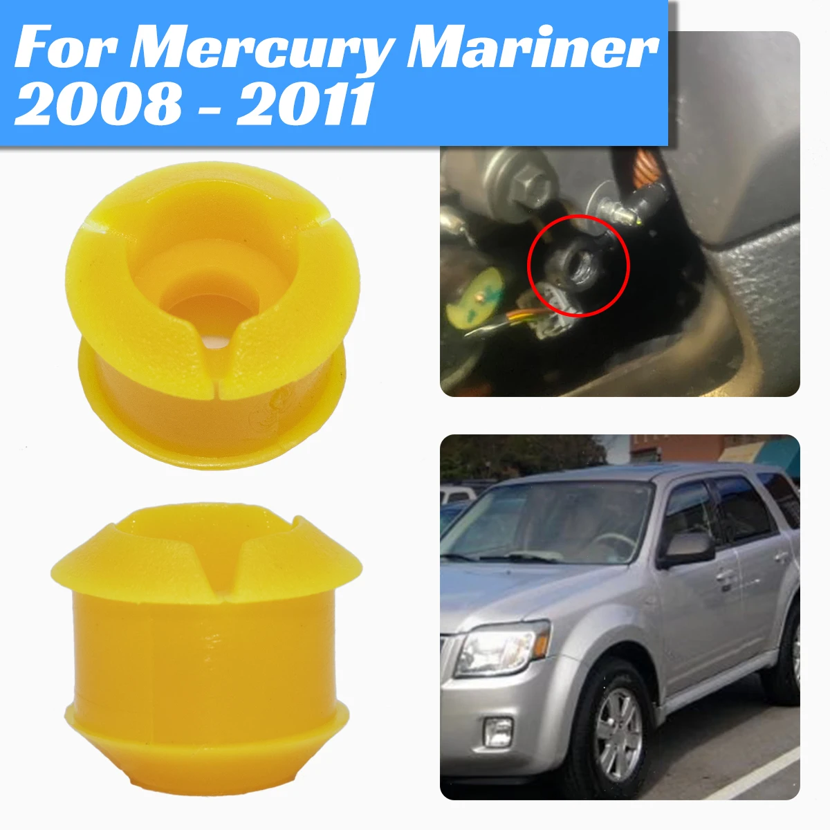 

2pcs for Mercury Mariner Hybrid 2008-2011 Shift Cable Bushing Shifting Fix Gear Selector Change Lever Linkage End Pivot Grommet