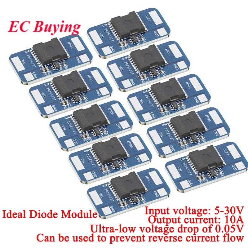 10Pcs/1pc Ideal Diode Module LM74700 5-30V 10A Solar Energy Anti-Reverse Flow Battery Charging Protection Simulates Rectifier