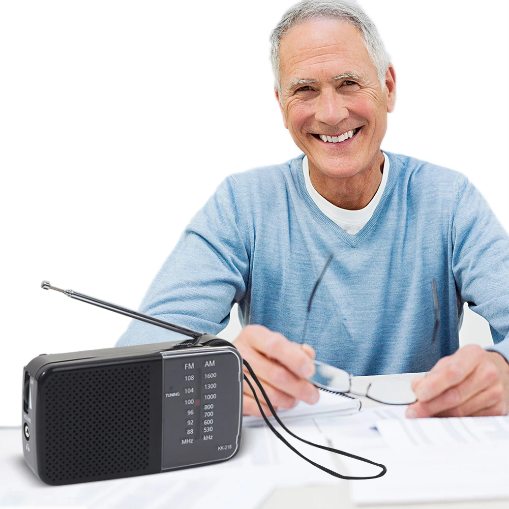 

Mini Vintage Radio Battery Powered AM FM Radio Telescopic Antenna Portable Radio for Indoor Outdoor Gifts for Seniors Elderly