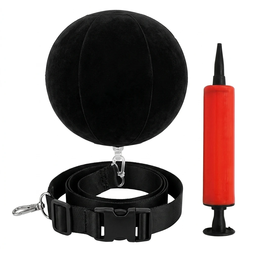 Professional Golf Swing Training Aid Flocked Inflatable Ball for Arm Alignment Correction Home Practice Durable Gear