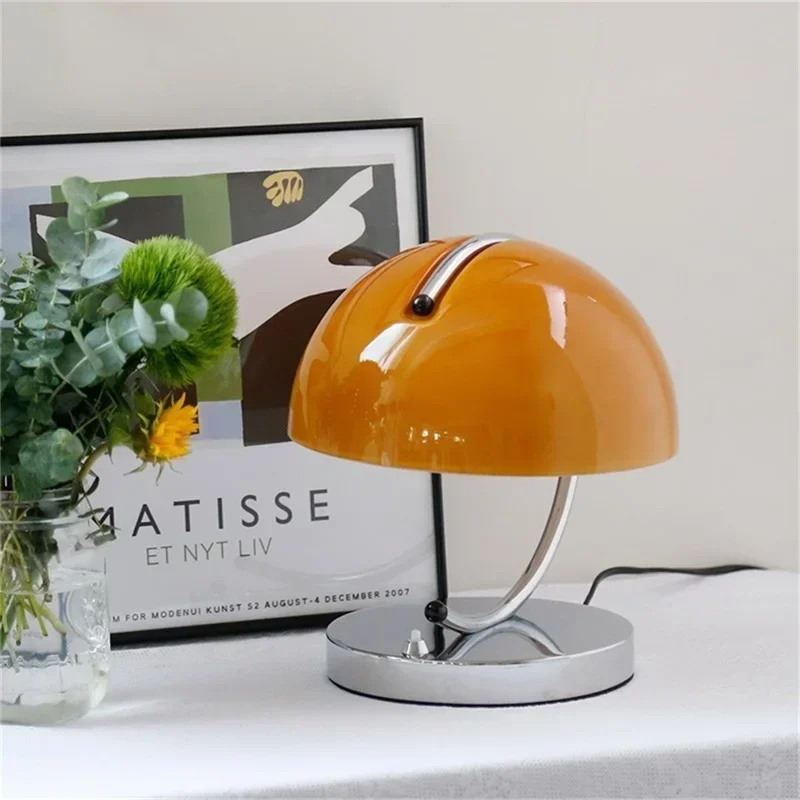 Winfordo Glass Table Lamp Italy Post Modern Desk Lamp for Bedroom Bedside Living Room Study Reading Stand Lamp Home Decor