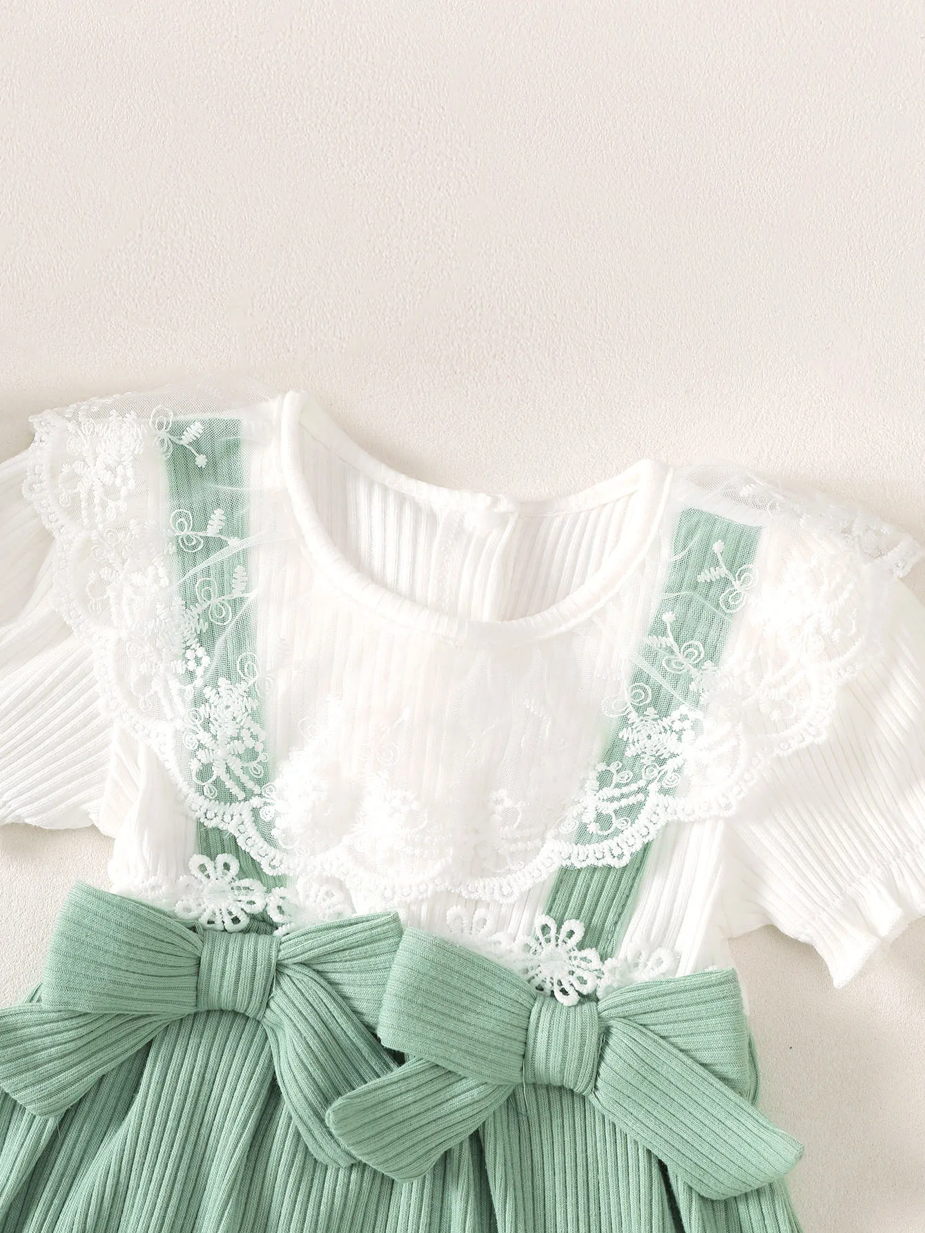 Baby Girl Round Neck Lace Trim - Summer Dresses Yours Clothing review and price
