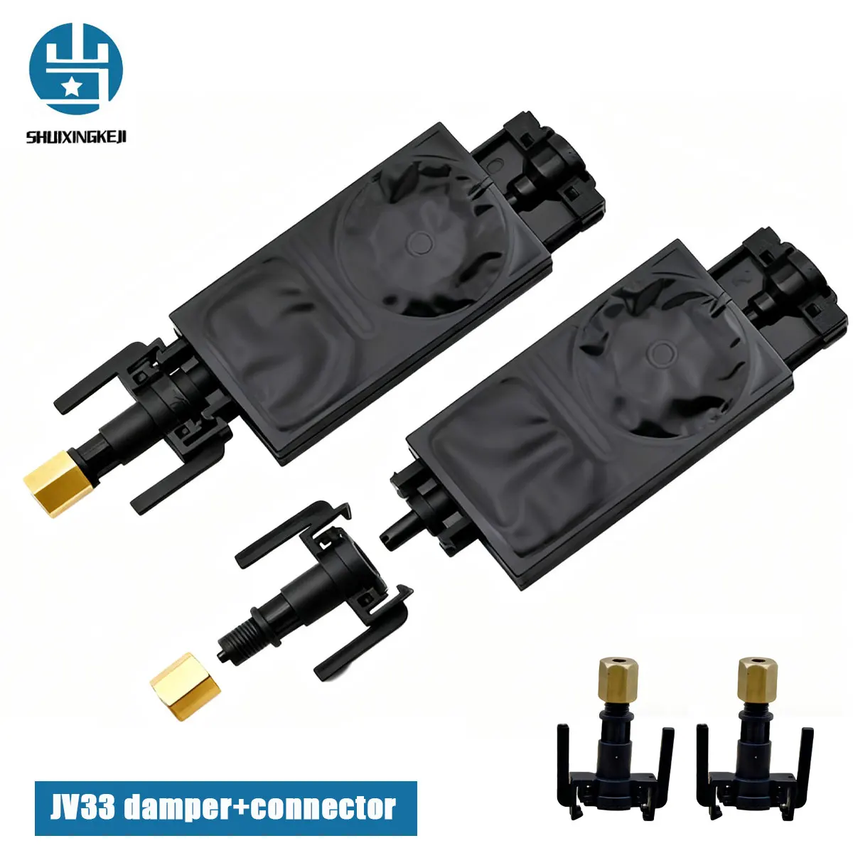 

10pc DX5 UV ink damper for Mimaki JV33 JV5 CJV150 for Epson XP600 TX800 eco solvent plotter printer UV ink dumper with connector