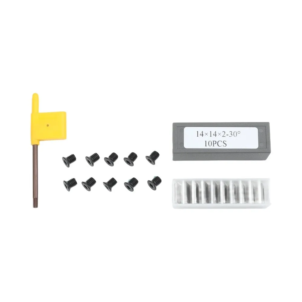 Solid Carbide Cutter Carbide Inserts For Cutting Easy Edge Rotation For Metalworking 10pcs Carbide Blade Set Solid