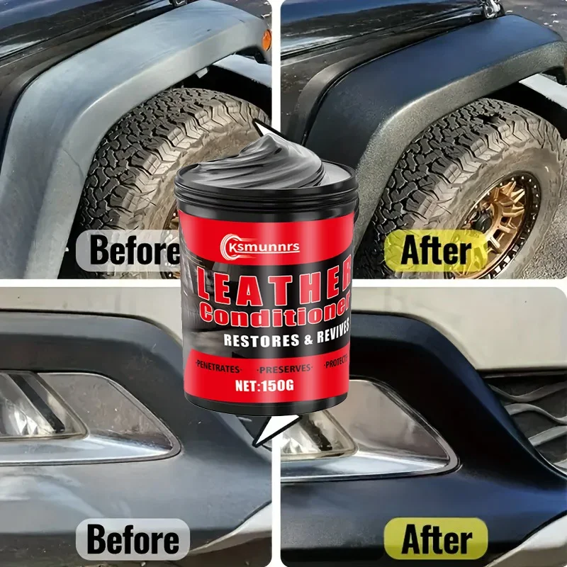 Automotive Plastic Repair Paste Darkener for Interior Exterior Plastics Bumpers Mirrors - Restorative Paste for Car Parts
