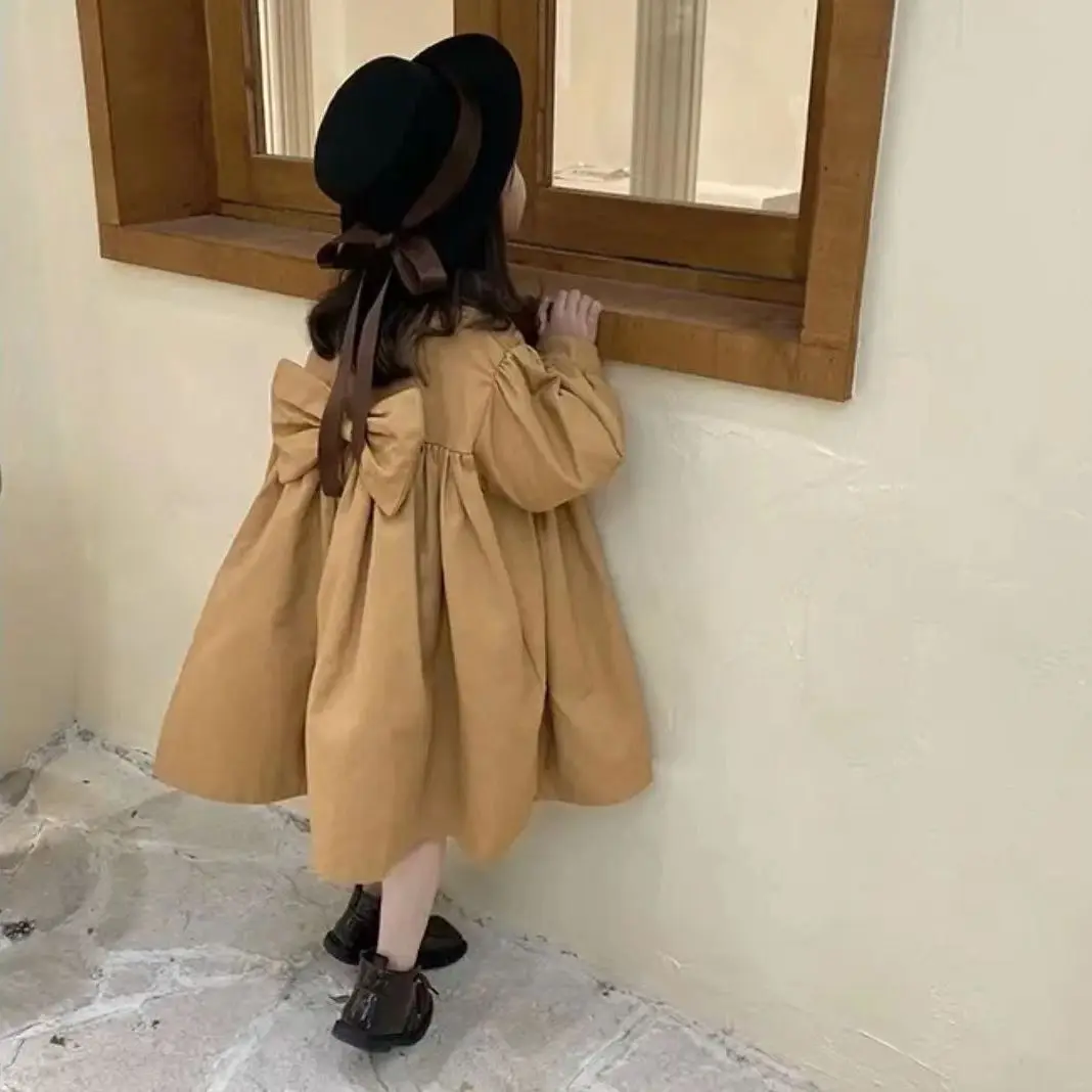 

Girls Trench Coat 2024 Autumn New Children Princess Trench Coat High-grade Children Autumn Baby Girl Coat Thick Clothes