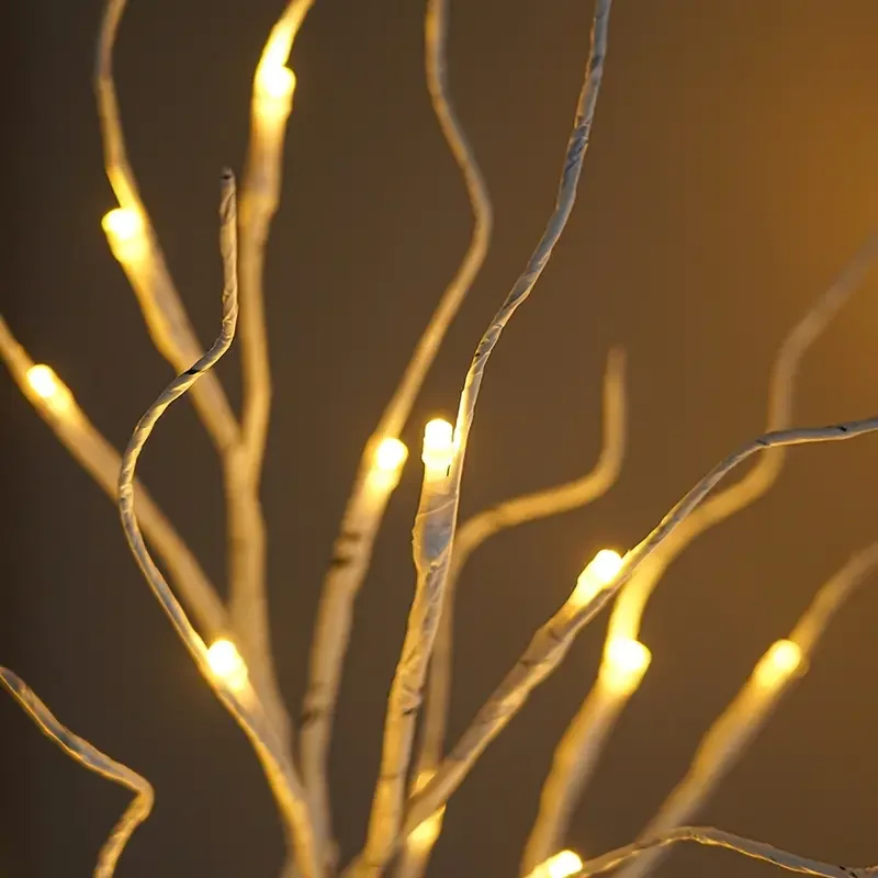 1 قطعة 24 LED فروع البتولا شجرة ضوء البطارية/USB بالطاقة شجرة مصباح للمنزل حفلة غرفة نوم داخلي الحلي مهرجان الديكور
