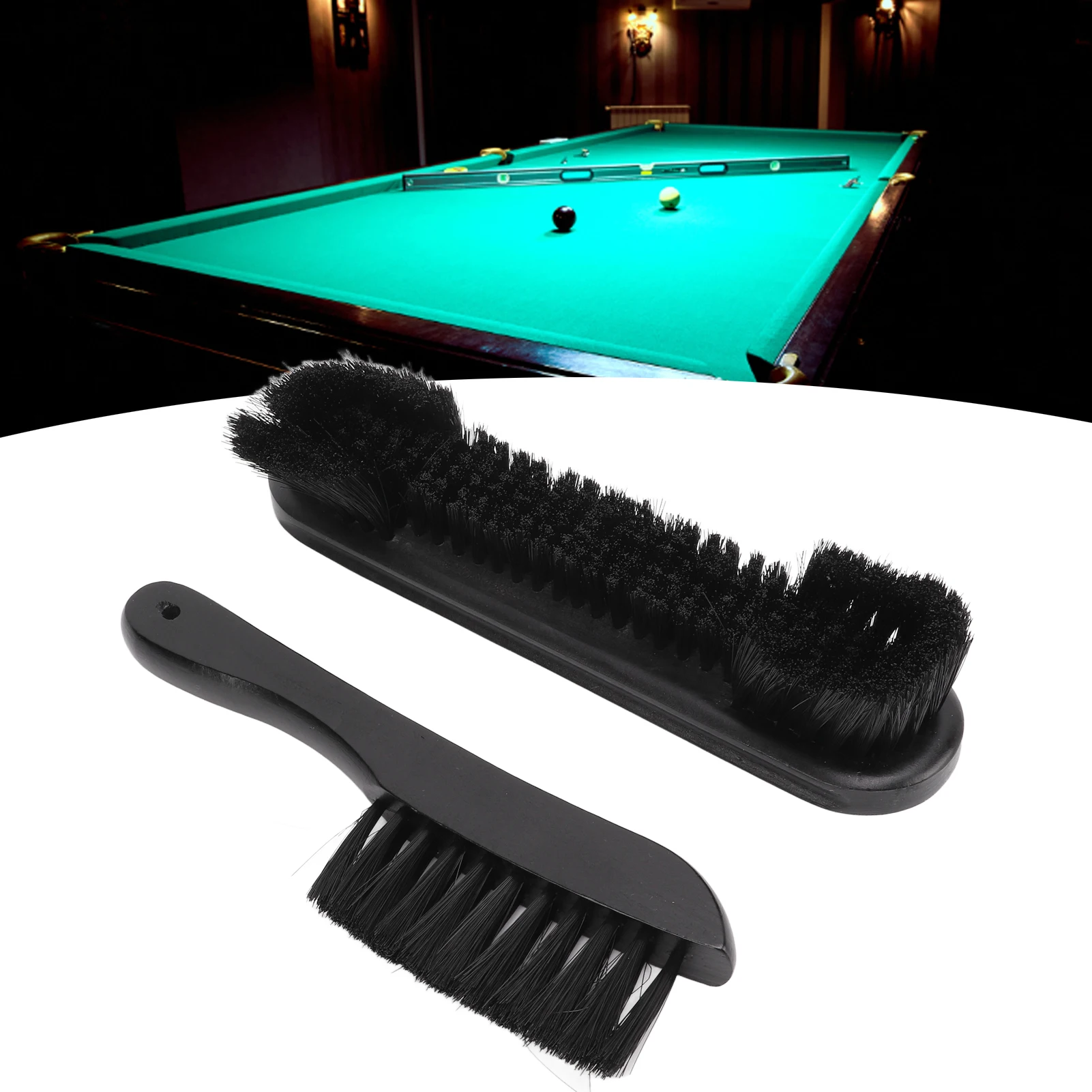

Billiards 9in Pool Table Brush 8.5in Rail Brush Kit Cleaning Tools with Wood Handle for Cleaning Pool Table Cleaning Kit