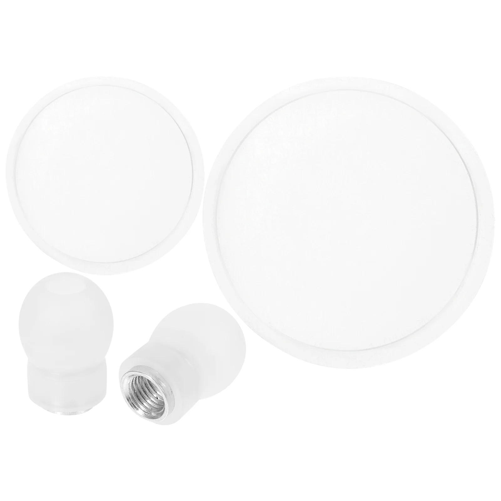 

1 set 1 Pair Stethoscope Diaphragm White Color Adult Easy Install Replacement Parts Pediatric Use Safe Material Health Care