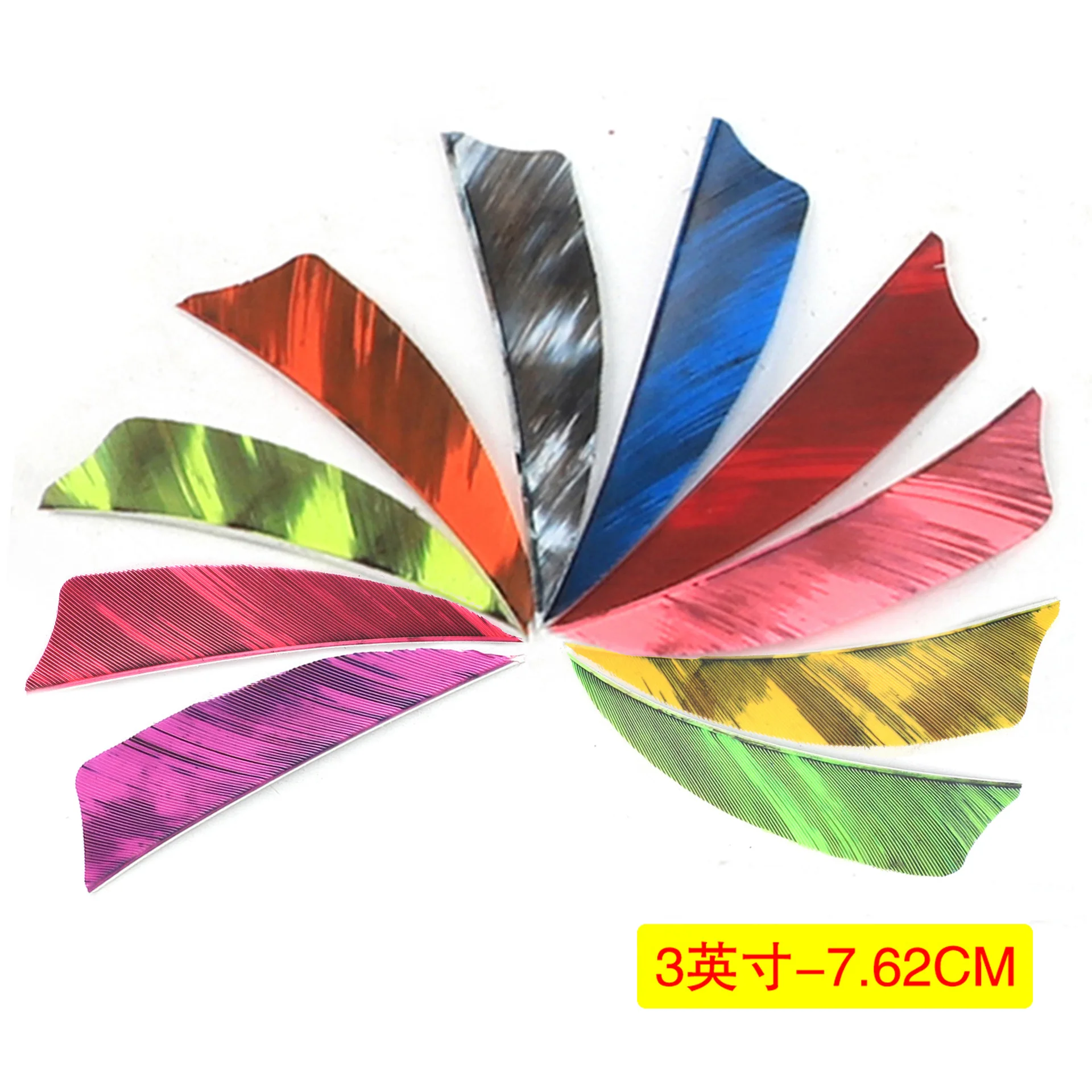 Archery 3Inch/4inch Arrow Vanes Camo Real Turkey Feather Natural Plumages Fletching Traditional Bow Hunting Shooting Accessories view 5