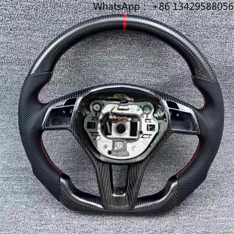 Custom Carbon Fiber Steering Wheel Car Accessories for Mercedes Benz W204 W205 AMG W212 W213 E63 W447 W463 Steering Wheel