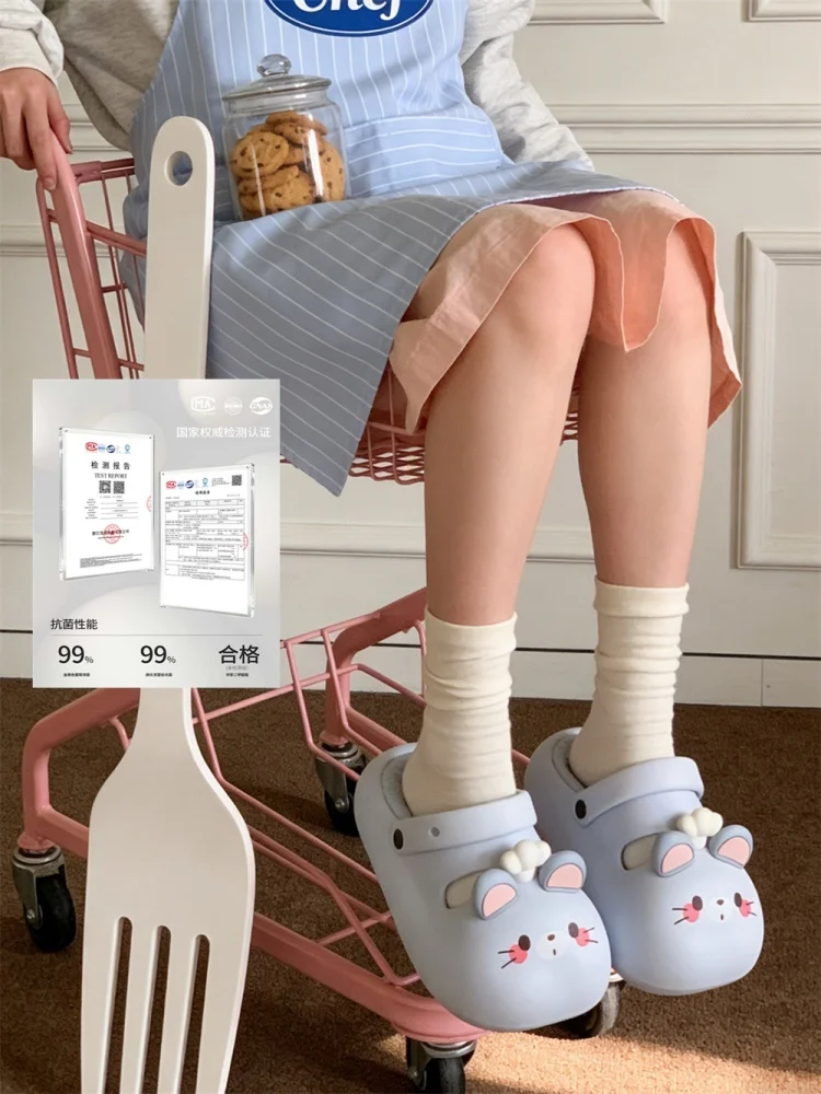 

Women Slippers 2026 Summer EVA Clogs Cute Chef Mouse Mary Jane Closed Toe Anti Collision Arch Support Non Slip Beach Slides