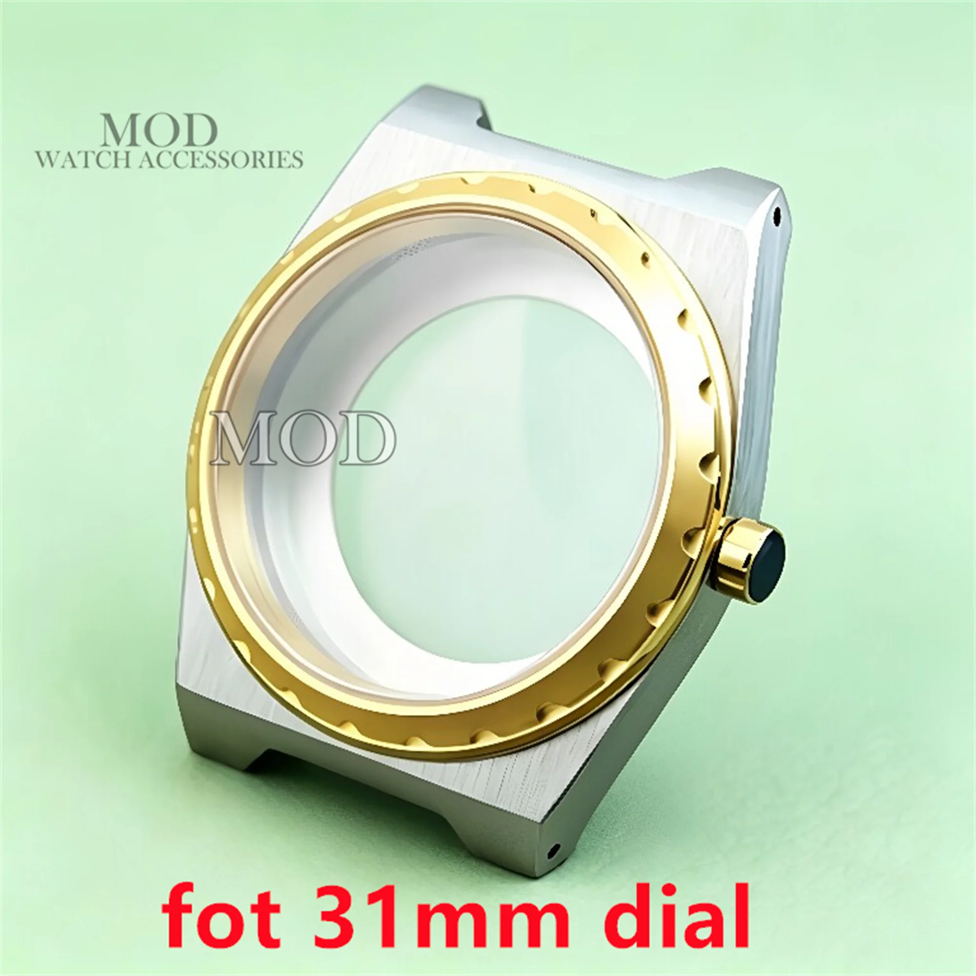 

VC222 37mm Watch Case Stainless Steel Strap Sapphire Glass 10ATM Waterproof For VC222 NH35 NH36 Movement 28.5mm 31mm Dial Parts