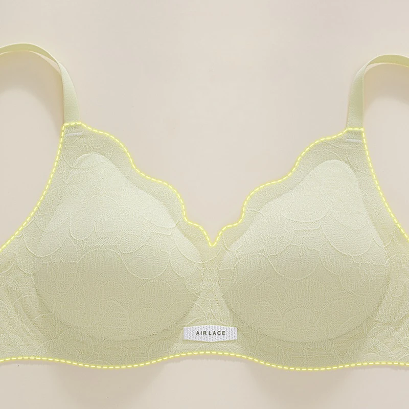 Seamless Health Fibroin 3D Underwear Women's Bras Gathered Wireless Beautiful Back Comfort Breast Lift High Elasticity Lace