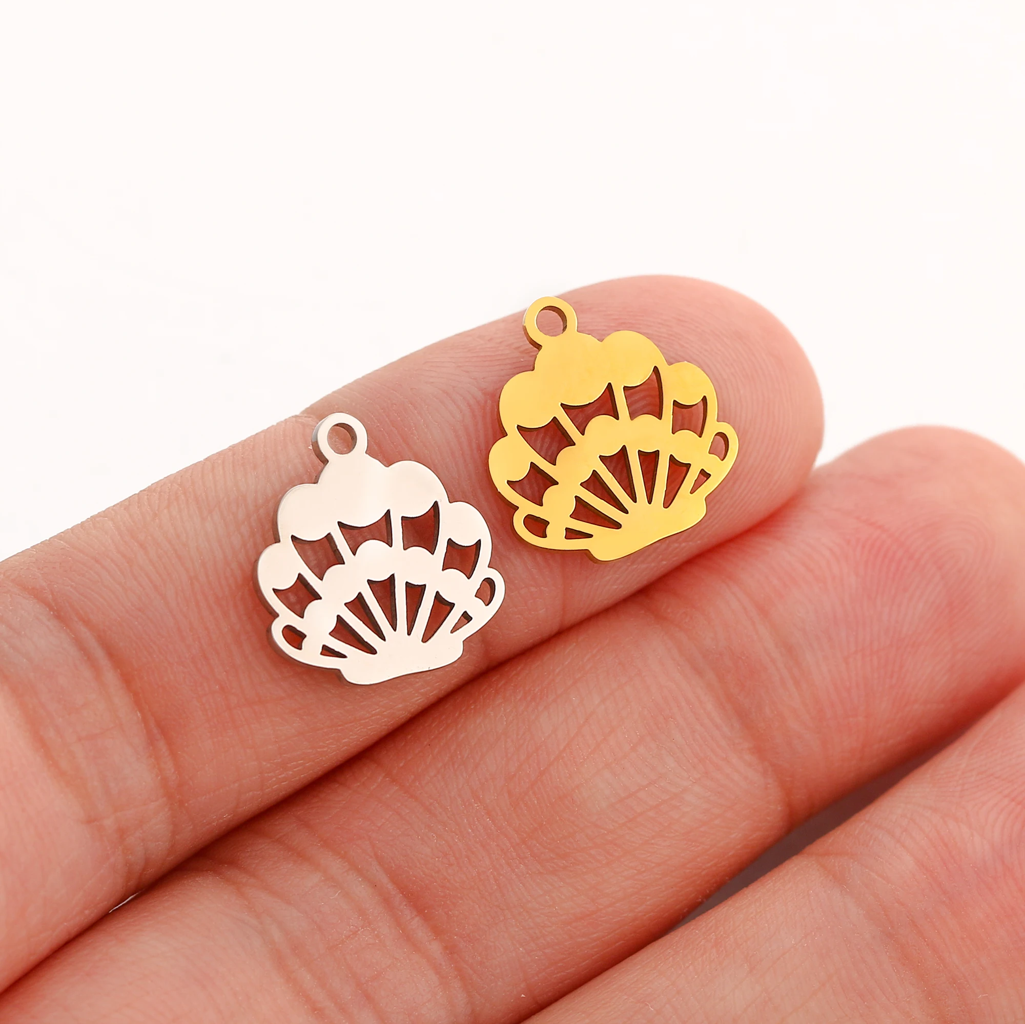 5PCS Edelstahl Seepferdchen/Regenbogen/Delphin Charms Surf Ozean Tiere Anhänger DIY Halskette Armband Ohrringe schmuck Machen – Detail 20