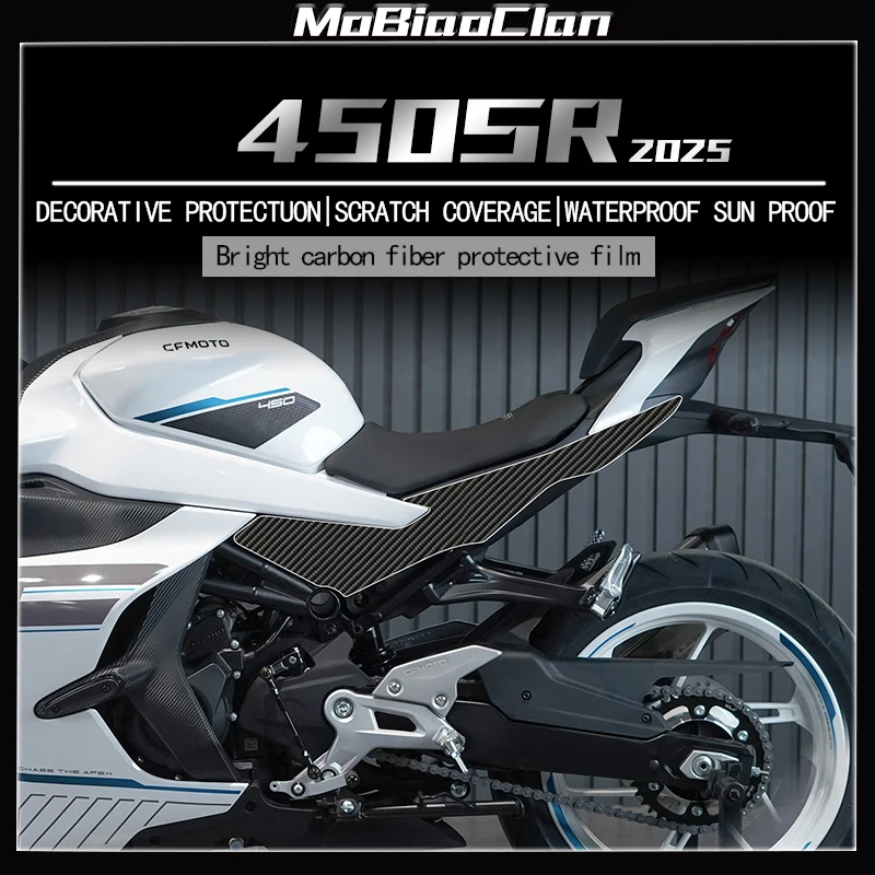 

For CFMOTO 450SR 450 SR 450sr 2025 6D Carbon fiber sticker fuel tank body protection sticker modified accessories