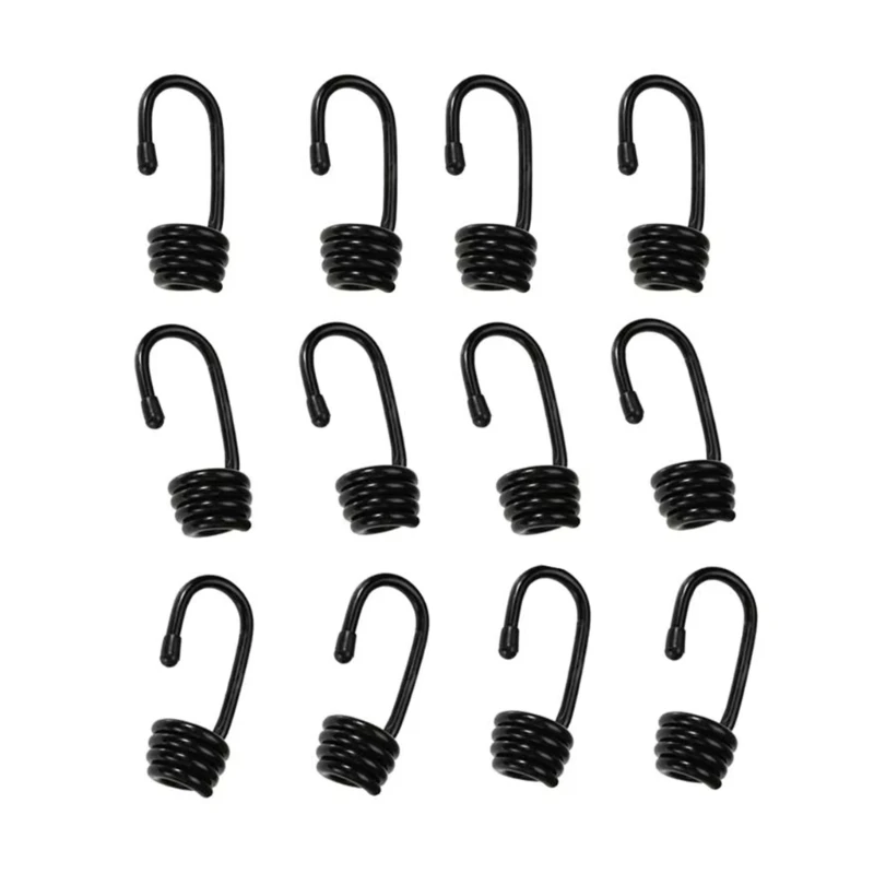 12 Pack Plastic Coated Hooks For Secure Tying On Boats, Trucks, & Trailers, Boating Camping Gear,Kayaks Deck Agriculture