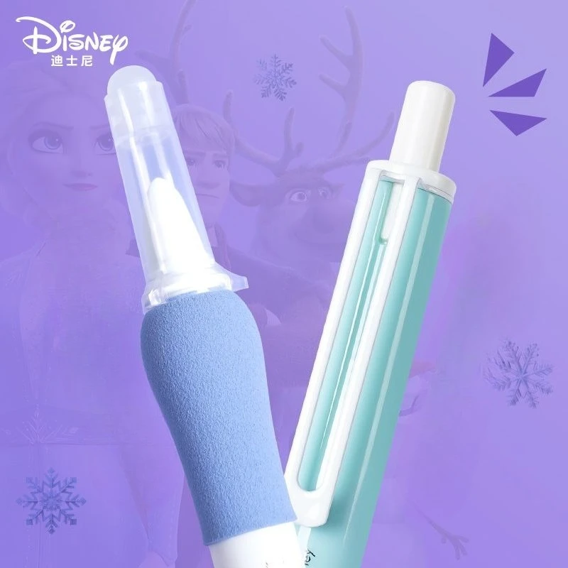 New Disney Frozen Elsa Pen Creative High-value Anime Cartoon Patch Printing Smooth Quick-drying Student's Unerasable Ink Sac Pen