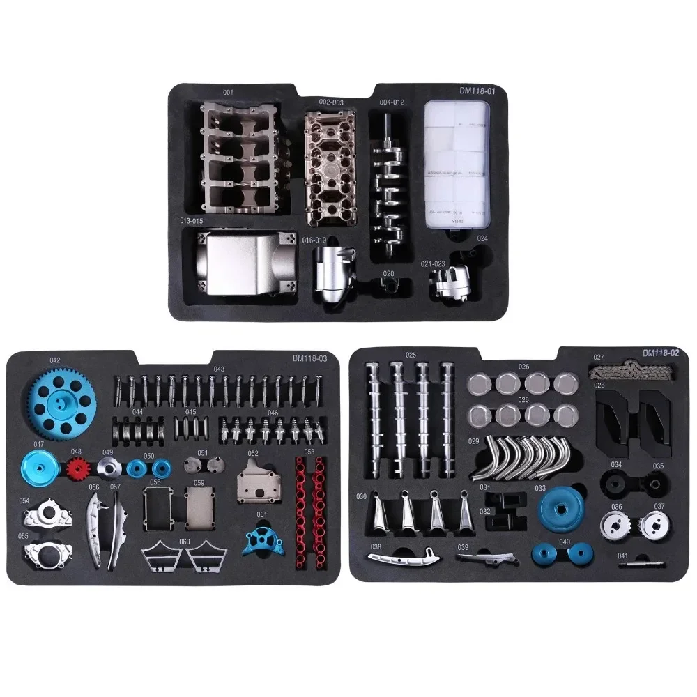 TECHING V8 Metal Engine 1/3 DIY Engine Mechanical Model Science Experiment Physics Educational Toy Gift In Stock