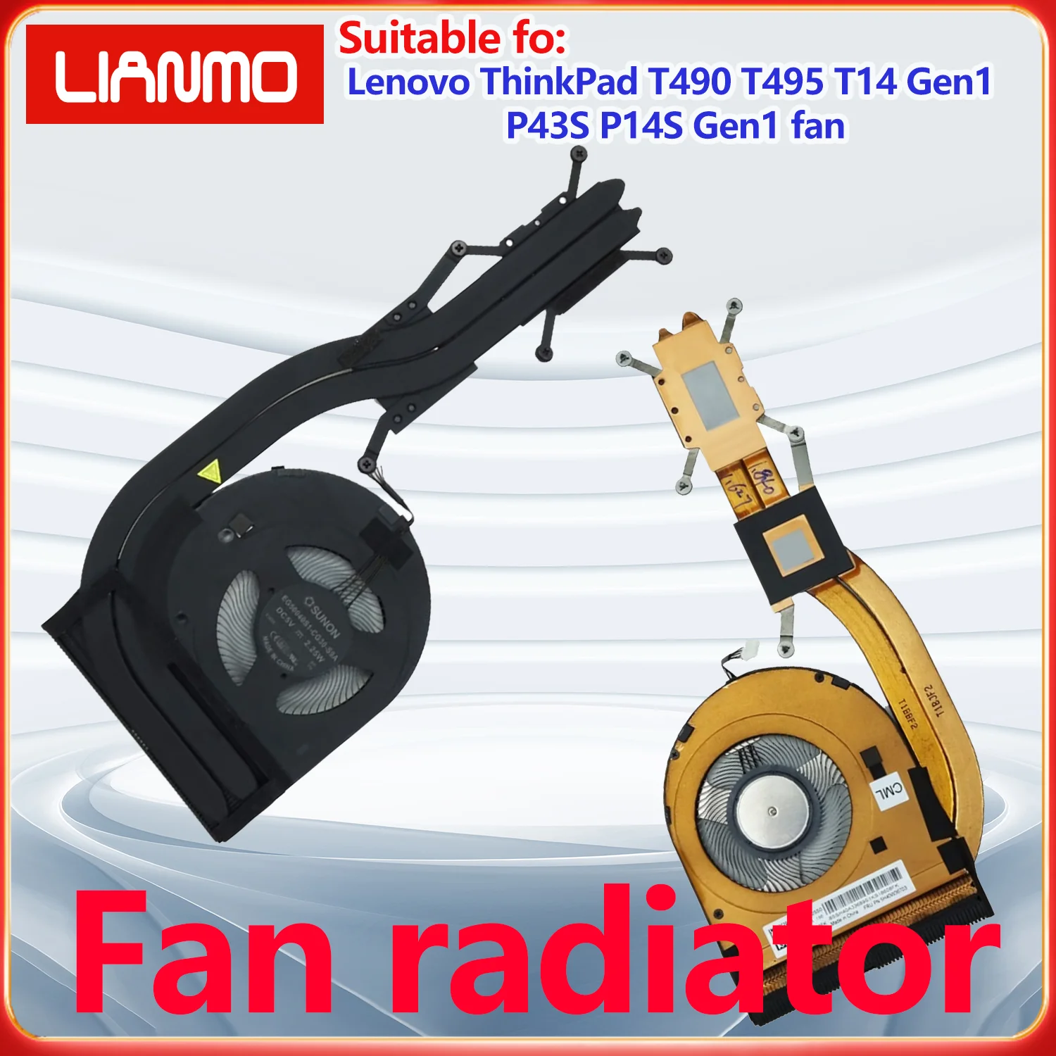 Suitable for Lenovo ThinkPad T490 T495 T14 Gen1 P43S P14S Gen1 Fan Cooler 5H40S72946 5H40S72944  01YU189 01YU191 5H40W36698