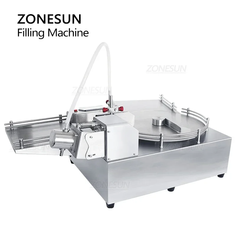 ZONESUN Machine de remplissage de liquide ZS-LPG1 remplisseur de pompe en céramique avec débrouilleur de tri de bouteilles Production de flacons de réactif de petite dose