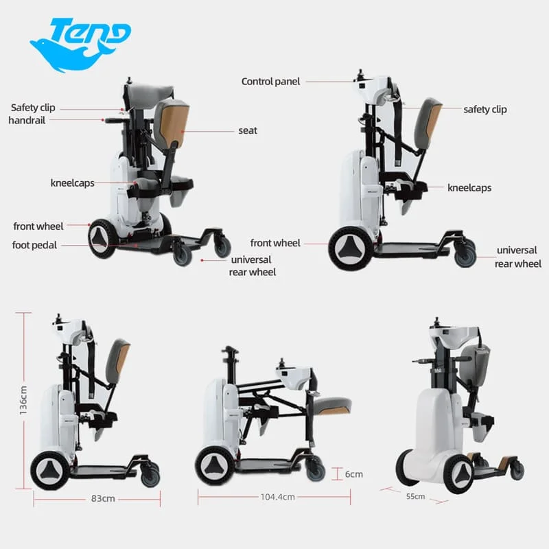 Scooter de movilidad eléctrica, soporte eléctrico, ayuda para caminar, silla de ruedas